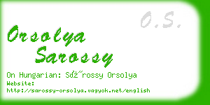 orsolya sarossy business card